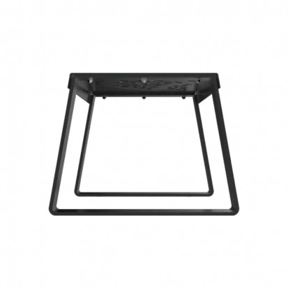 Banquette publique 1 place métal découpe laser anthracite RAL 7016