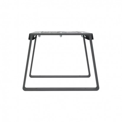 Banquette publique 1 place métal découpe laser anthracite RAL 7016