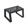 Banquette publique 1 place métal découpe laser anthracite RAL 7016