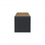 Banquette urbaine Compact HPL effet lames de bois coloris chêne clair