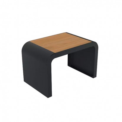 Banquette publique 1 place Compact HPL effet bois coloris pin tyrol