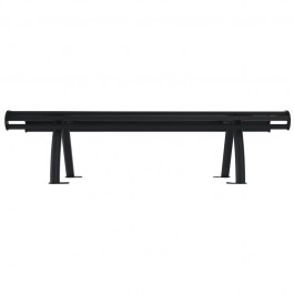 banquette urbaine en acier gris anthracite vue de face