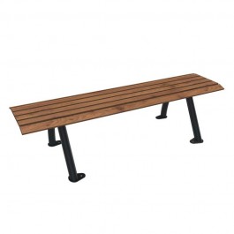 Banquette urbaine Compact HPL effet lames coloris pin tyrol