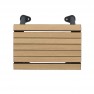 Banquette urbaine 1 place Compact HPL effet lames coloris chêne claire