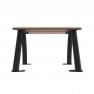 Banquette urbaine 1 place lames Compact HPL coloris chêne clair