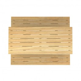 Table pique-nique collectivité vue du plateau et des bancs en bois