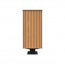 Poubelle de ville Compact HPL effet lames 80 L coloris teck