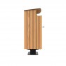 Poubelle de ville Compact HPL effet lames 80 L coloris teck