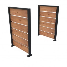 Cache conteneurs Compact HPL et acier  2 pans coloris pin tyrol