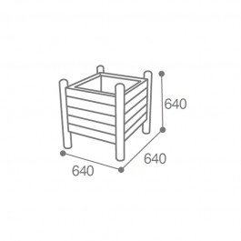 dimensions de la jardinière de ville carrée 85 litres