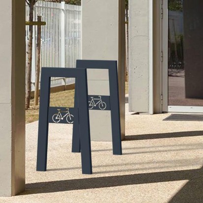 Appui vélos acier gris anthracite