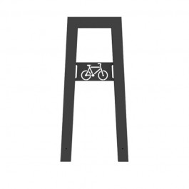 Appui vélos acier gris anthracite vue de face