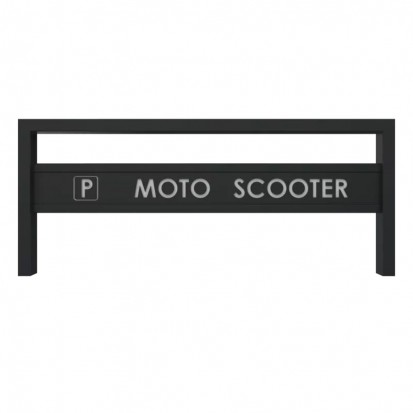 Appui-motos scooter métal avec signalétique gris alu 9006
