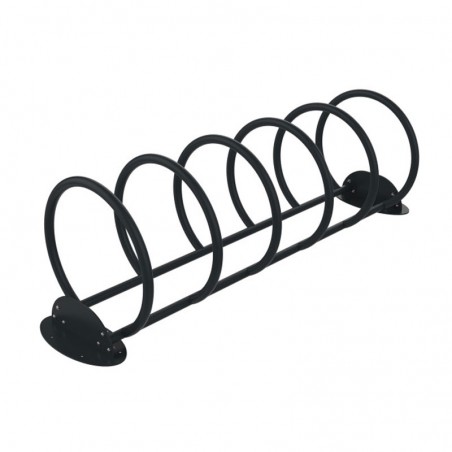 Rack à vélos 5 places en acier gris anthracite 7016