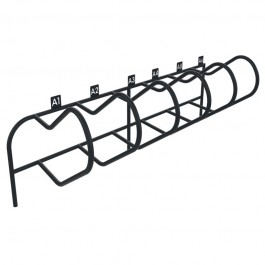 Rack pour vélos 6 places à sceller en acier gris anthracite 7016