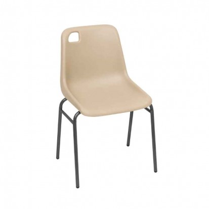 Lot de 40 chaises empilables à coque Vanoise et 10 tables pliantes en bois Vendée