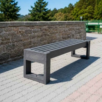 Banquette urbaine en plastique recyclé