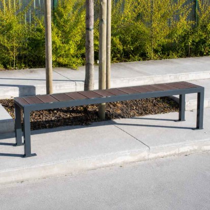 Banquette de ville en plastique recyclé