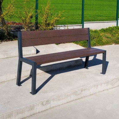 Banc public en plastique recyclé