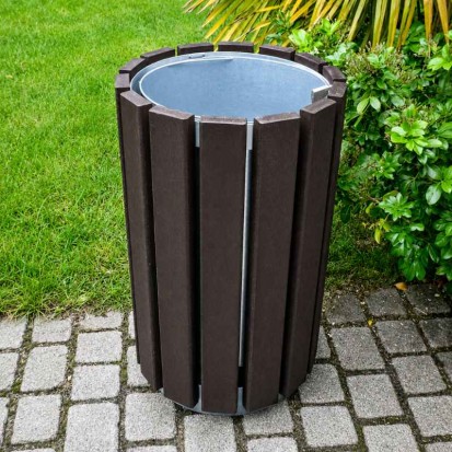 Poubelle extérieure en plastique recyclé