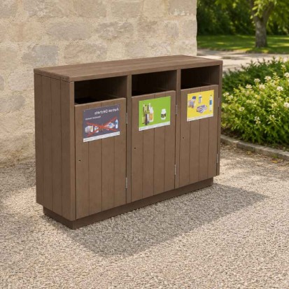 Poubelle 2 compartiments pour le tri sélectif