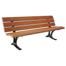 Banc CANDIDE bois exotique et pied fonte