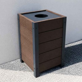 Corbeille extérieure en plastique recyclé