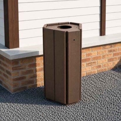 Poubelle de rue en recyclé