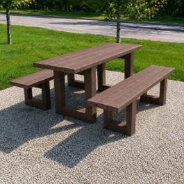 Table de picnic en plastique recyclé 8 personnes