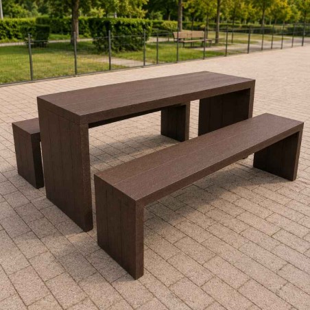 Table de pique-nique en plastique recyclé