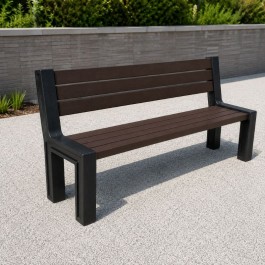 Banc de ville en plastique recyclé