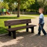 Banc d'école en plastique recyclé