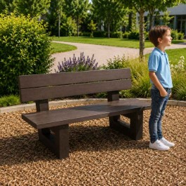 Banc public pour enfants en plastique recyclé