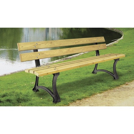 Banc CLAUDIEN bois pied fonte