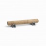 Butée de roue en bois et chasse-roue PMR longueur 66 cm