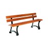 Banc CARLIX bois exotique et pied fonte