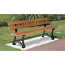 Banc CARLIX bois exotique et pied fonte