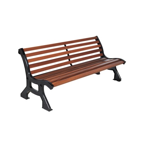 Banc CELIEN bois exotique et pied fonte