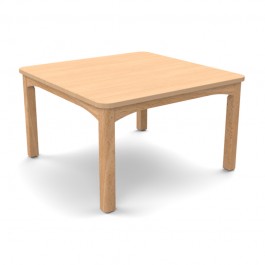 Table d'école carrée 80 x 80 cm coloris hêtre