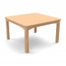 Table d'école carrée 80 x 80 cm coloris hêtre