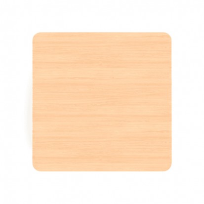 Table d'école carrée 80 x 80 cm coloris hêtre