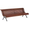 Banc CELESTE simple bois exotique et pied fonte