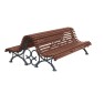 Banc CELESTE double bois exotique et pied fonte