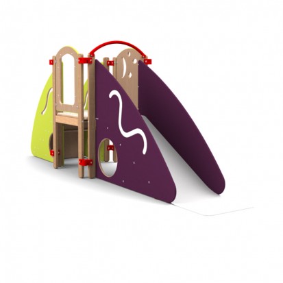 module motricité enfant coloris hêtre vue coté escalier