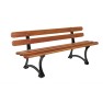 Banc CARIBERT bois exotique et pied fonte