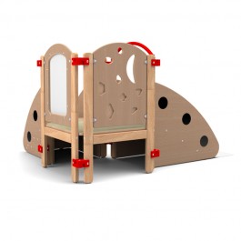 module d'activité d'éveil en crèche coloris hêtre vue arrière
