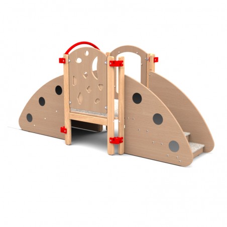 module motricité enfant 12 mois coloris hêtre vue de coté