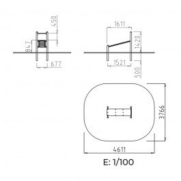 dimensions de l'équipement sportif extérieur banc abdominal