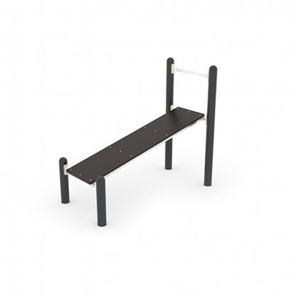 Agrès sportif extérieur - Banc abdominal incliné