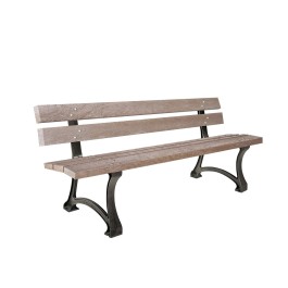 Banc DAGOBERT plastique 100% recyclé pied fonte